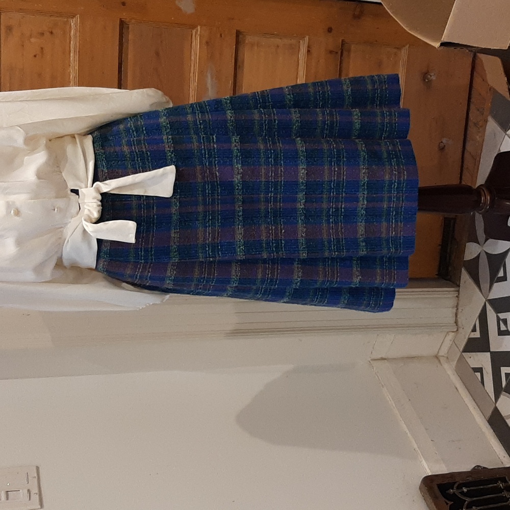 Vintage Irish Donegal Tweed Pleated Skirt Sm